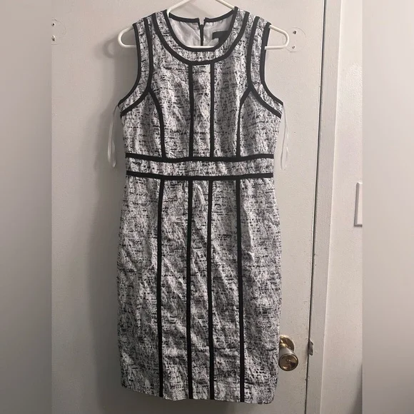 Sears | Dresses | Sears Black And White Textured Midi Dress | Poshmark